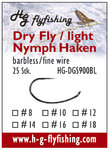 Dry Fly / light Nymph Haken - barbless - fine wire
